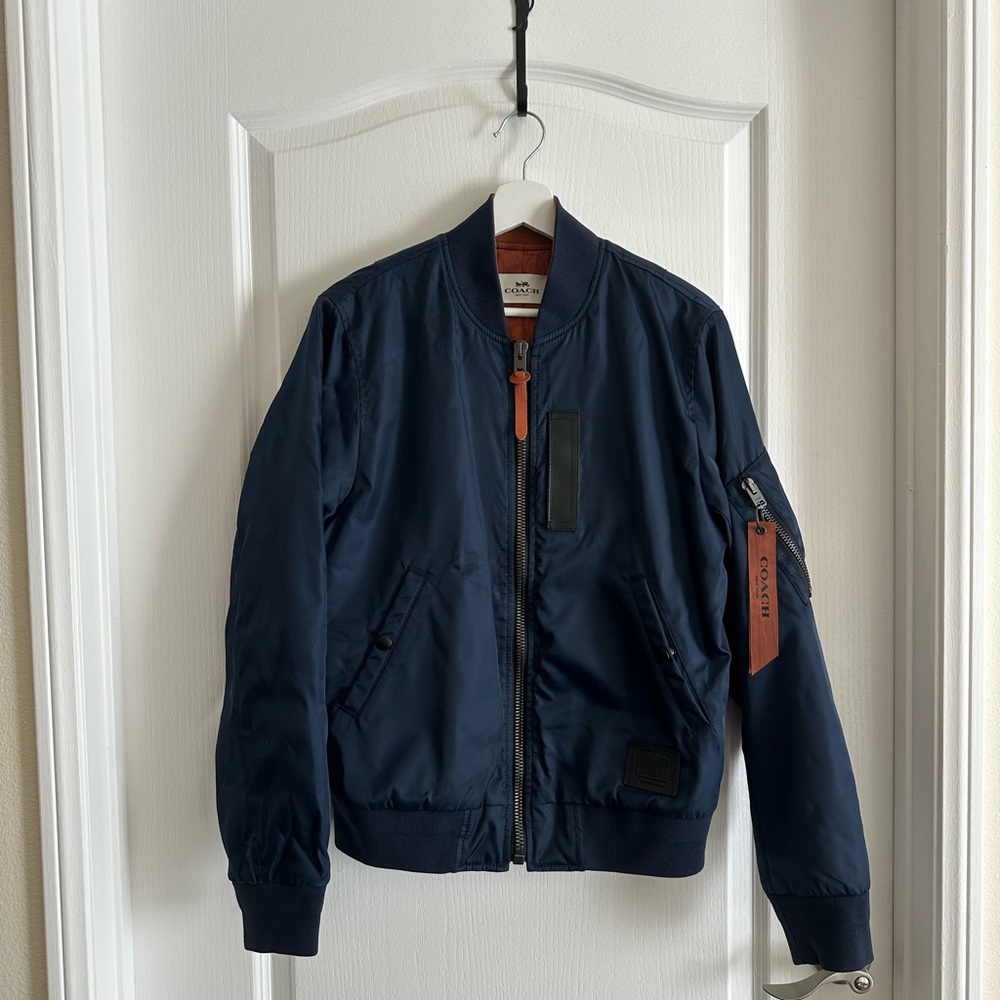 [Coach] Dark Blue MA-1 Jacket